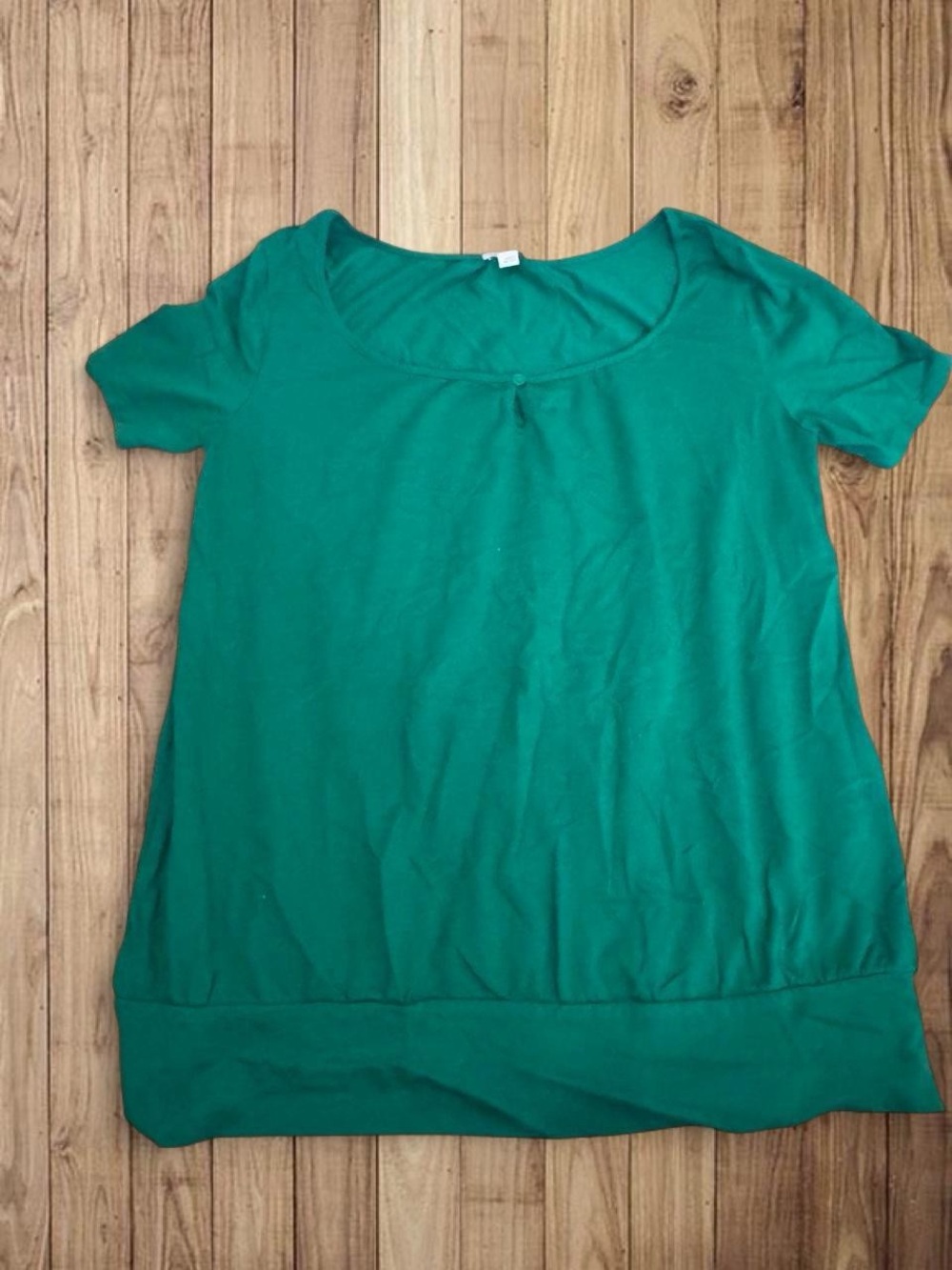 green blouse